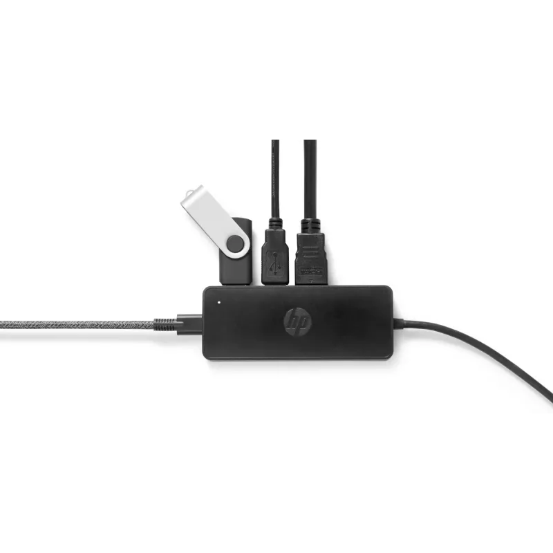 HP USB-C Travel Hub G2, laidinis, USB 3.2 Gen 1 (3.1 Gen 1) Type-C, juoda, Kinija, Windows 10, 107 mm