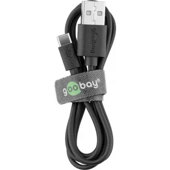 Įkroviklio rinkinys Goobay USB-C 5 W su kabeliu 1 m juodas