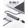Ugreen 10919 nešiojamojo kompiuterio dokas / prievadų replikatorius Laidinis USB 3.2 Gen 1 (3.1 Gen 1) Type-C Pilka