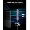 Ugreen 10919 nešiojamojo kompiuterio dokas / prievadų replikatorius Laidinis USB 3.2 Gen 1 (3.1 Gen 1) Type-C Pilka