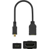 HDMI laidas Wentronic 58683 0,15 m D tipo Micro į A tipo standartinį, juodas