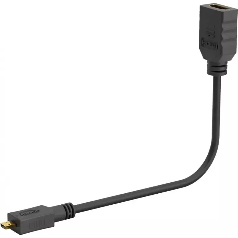 HDMI laidas Wentronic 58683 0,15 m D tipo Micro į A tipo standartinį, juodas