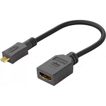HDMI laidas Wentronic 58683 0,15 m D tipo Micro į A tipo standartinį, juodas