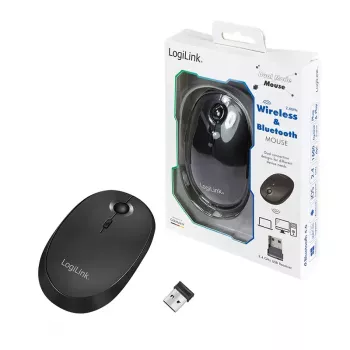 Pelė LogiLink ID0204 RF Wireless + Bluetooth