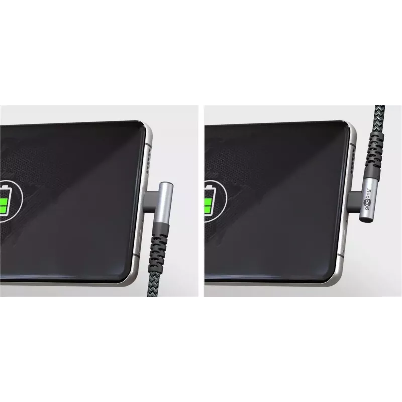 „Goobay“ USB laidas USB 2.0 2 m USB-C juoda pilka