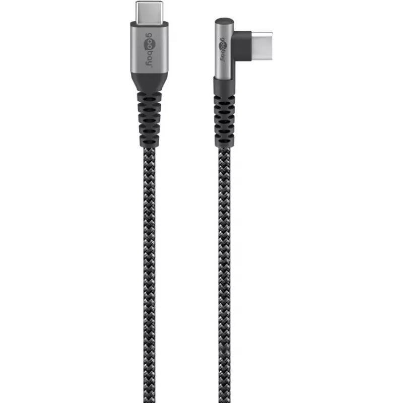 „Goobay“ USB laidas USB 2.0 2 m USB-C juoda pilka