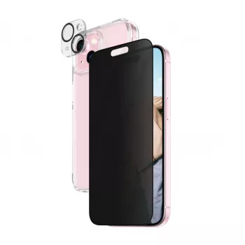 PanzerGlass ® Privacy 3-in-1 Pack iPhone 15 smūgiams atsparus grūdintas stiklas