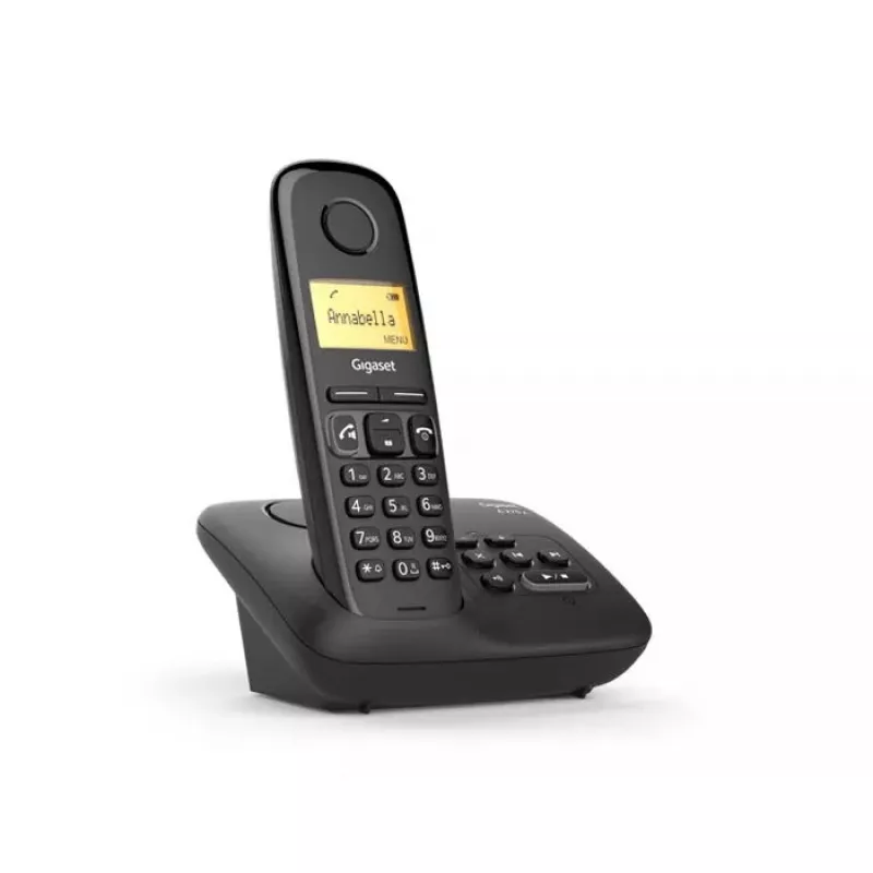 Analoginis / DECT telefonas Gigaset A270A, skambintojo ID, belaidis ragelis, juodas