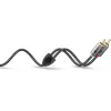 Garso kabelis WENTRONIC Goobay 65290 — 3,5 mm kištukas į 2×RCA kištuką, 5 m, varinis, paauksuotas, magnetiškai ekranuotas