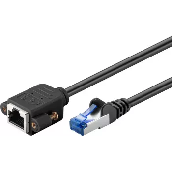 Tinklo kabelis Goobay 65645 RJ-45 Cat6a 5 m juodas