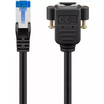 Tinklo kabelis Goobay 65645 RJ-45 Cat6a 5 m juodas
