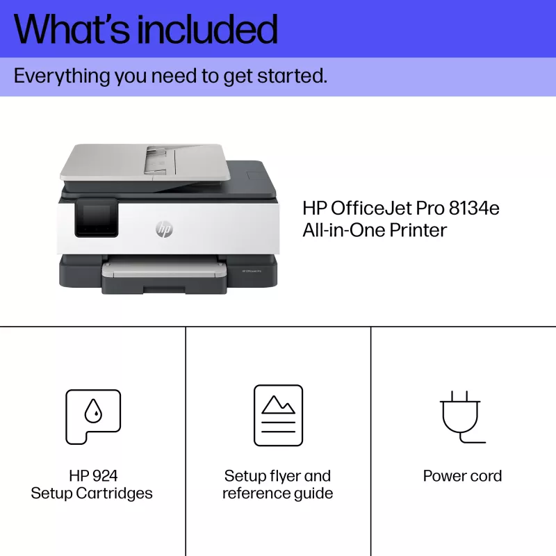 HP OfficeJet Pro 8134e belaidis daugiafunkcis spalvotas spausdintuvas, Instant Ink; dvipusis spausdinimas