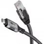 Goobay USB-C į RJ-45 laidas 10 m juoda/sidabrinė