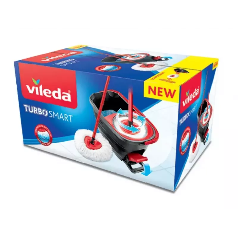 Šluostymo sistema Vileda Turbo Smart vienos talpyklos juoda raudona 166140