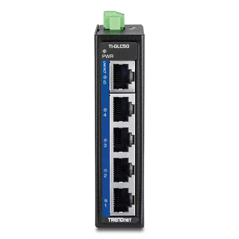 Nevaldomas komutatorius Trendnet TI-GLC50 Gigabit Ethernet 5 prievadai juodas