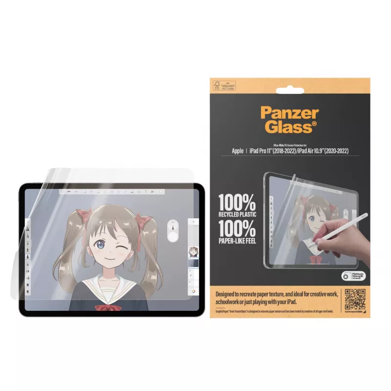 “PanzerGlass ® GraphicPaper®” ekrano apsauga “iPad Pro 11'' (2018-2022) | iPad Air 10.9'' (2020-2022) | Ultra-Wide Fit”
