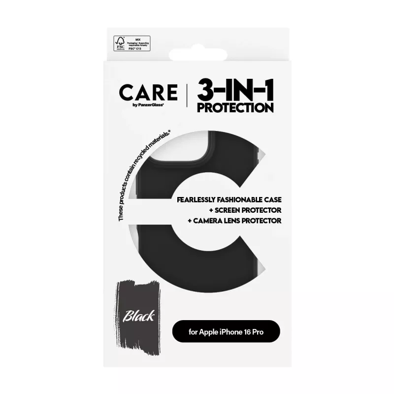 3-in-1 rinkinys PanzerGlass CARE by Fashion iPhone 16 Pro