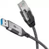 Laido jungčių adapteris Goobay 74400 USB 3.0 Type A RJ45 15 m juoda sidabrinė