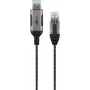 Laido jungčių adapteris Goobay 74400 USB 3.0 Type A RJ45 15 m juoda sidabrinė
