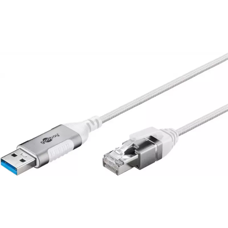Goobay 74382 jungčių adapteris USB 3.0 A tipo RJ45 baltas 7,5 m