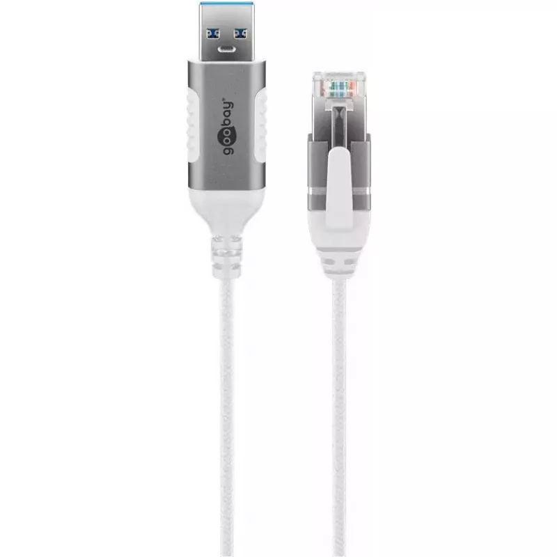 Goobay 74382 jungčių adapteris USB 3.0 A tipo RJ45 baltas 7,5 m