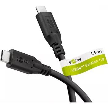 USB laidas Goobay 74196 USB4 Gen 2x2 1,5 m USB C juodas