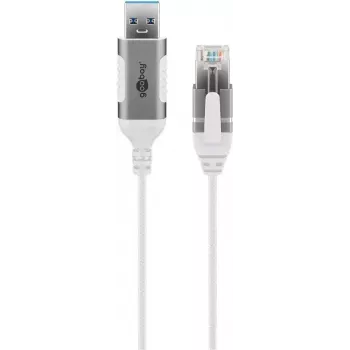 Tinklo kabelis Goobay 74380 USB 3.0 Type A RJ45 3 m Balta