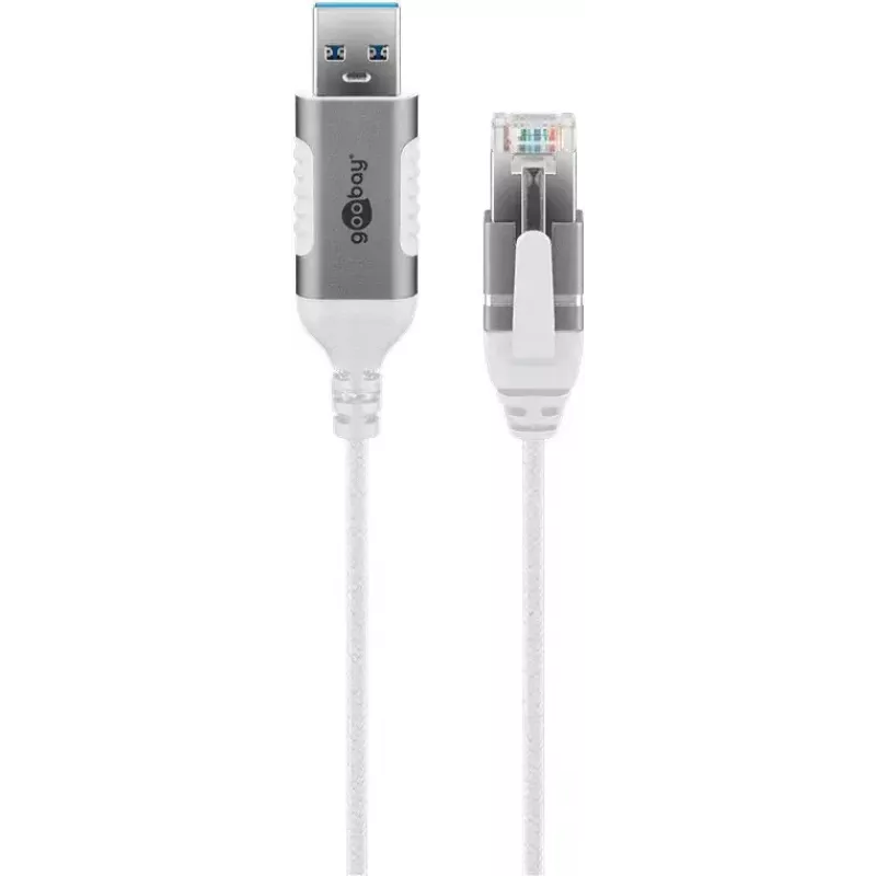Tinklo kabelis Goobay 74380 USB 3.0 Type A RJ45 3 m Balta