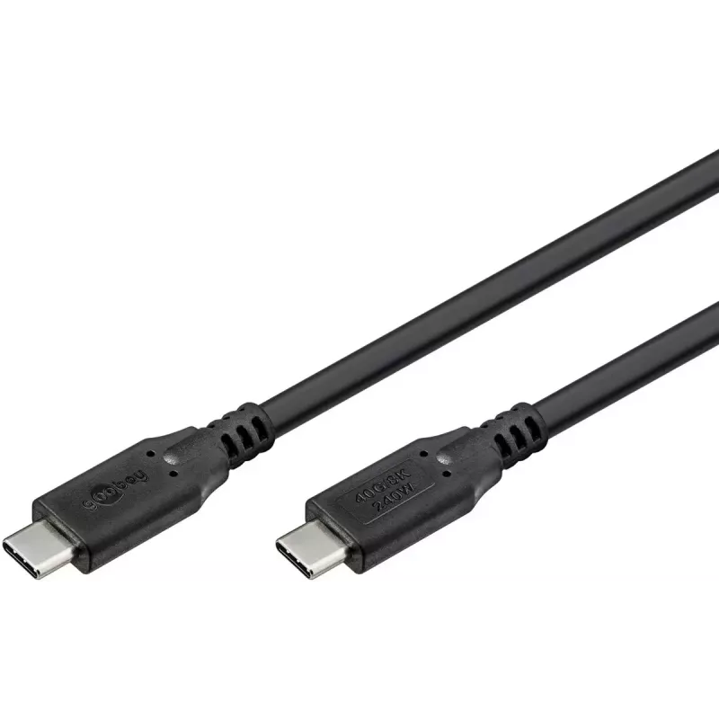 USB laidas Goobay 74184 USB4 Gen 2x2 1,5m USB C juodas
