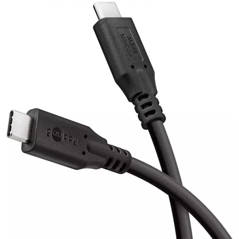 USB laidas Goobay 74184 USB4 Gen 2x2 1,5m USB C juodas