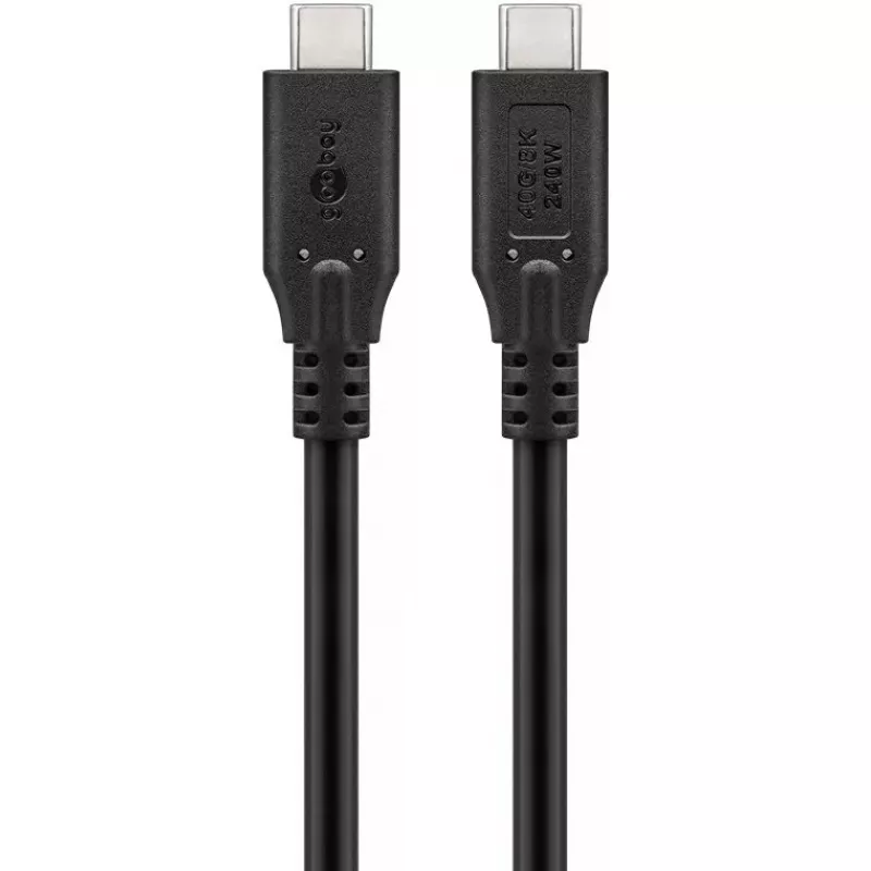 USB laidas Goobay 74184 USB4 Gen 2x2 1,5m USB C juodas