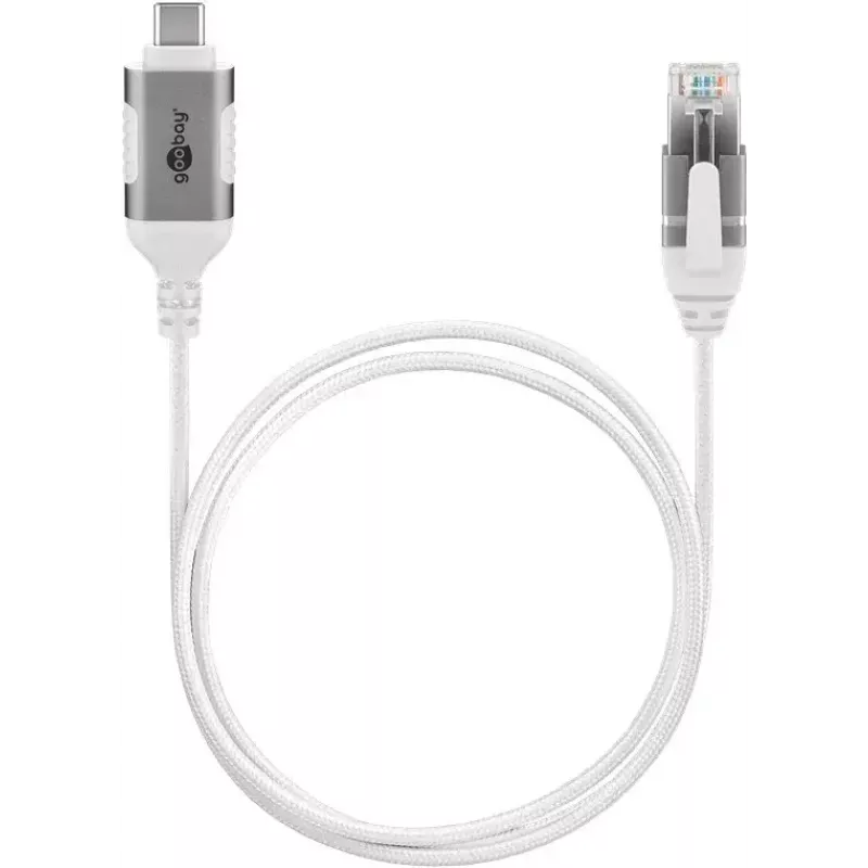 Goobay 74386 jungčių adapteris USB 3.1 Type A RJ45 baltas