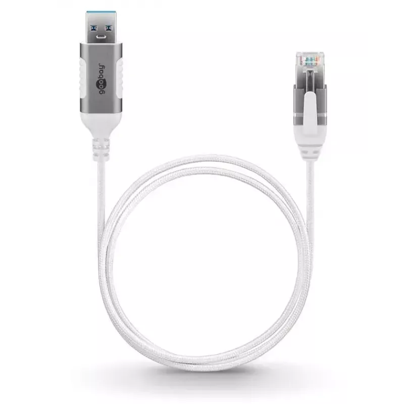 Goobay 74378 jungčių adapteris USB 3.0 Type A RJ45 1,5 m baltas