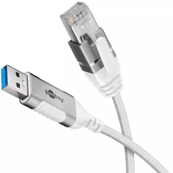 Goobay 74378 jungčių adapteris USB 3.0 Type A RJ45 1,5 m baltas