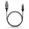 Goobay 74398 jungčių adapteris USB 3.0 Type A RJ45 7,5 m juoda sidabrinė