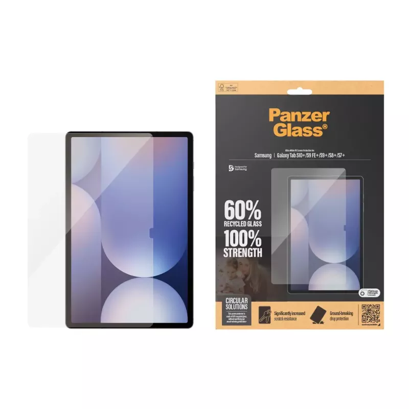 Ekrano apsauga PanzerGlass Samsung Galaxy Tab S7+ S8+ S9+ S9 FE+ S10+ Ultra-Wide Fit