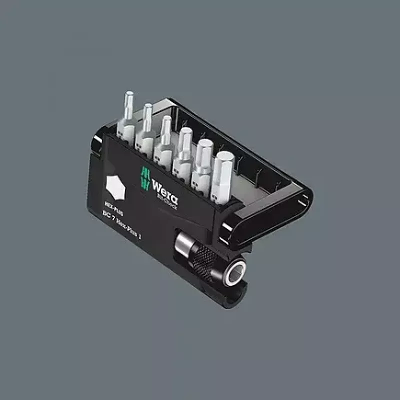 Wera Bit-Check 7 Hex-Plus 1 atsuktuvų antgalių rinkinys, 7 vnt., H2-H6