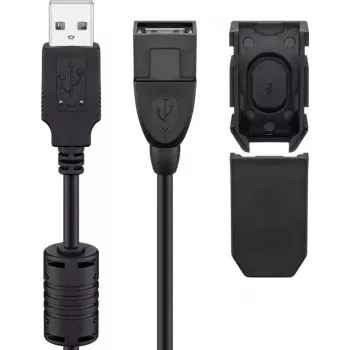 USB kabelis Goobay 93284 USB 2.0 2 m USB A Juodas