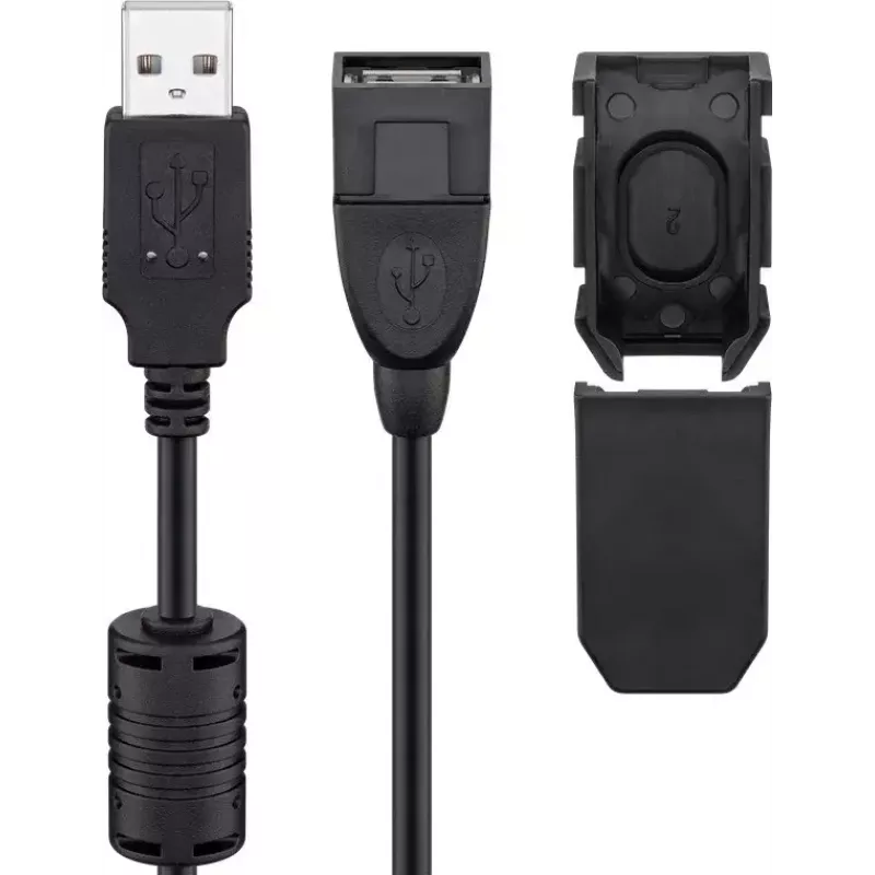 USB kabelis Goobay 93284 USB 2.0 2 m USB A Juodas