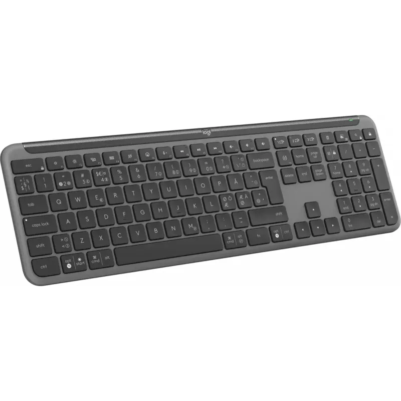 Logitech K950 Signature plonas klaviatūra biurui RF belaidė Bluetooth QWERTY danų suomių šiaurės šalių švedų grafito