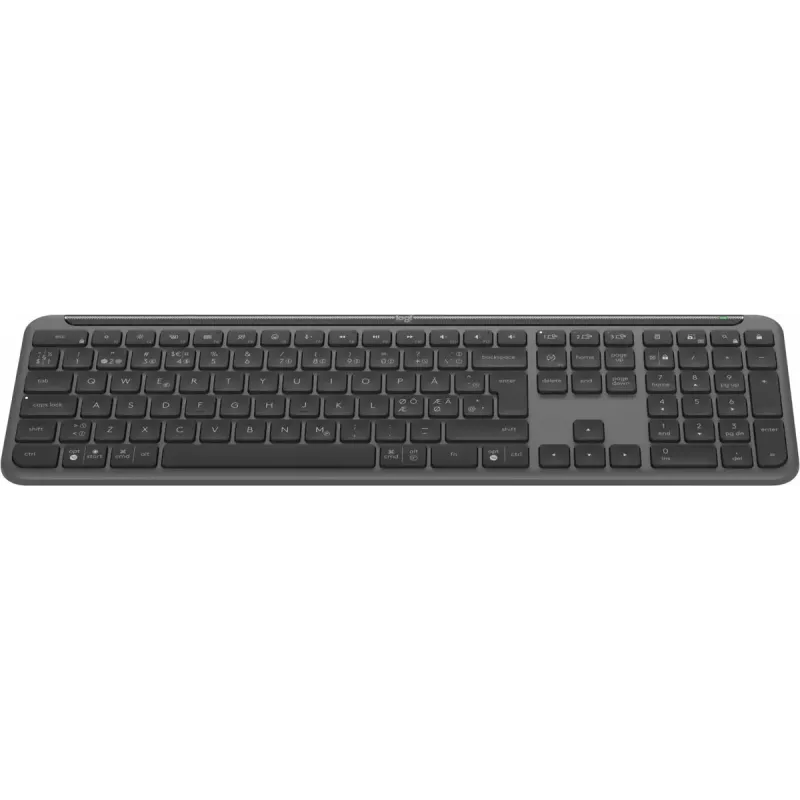 Logitech K950 Signature plonas klaviatūra biurui RF belaidė Bluetooth QWERTY danų suomių šiaurės šalių švedų grafito
