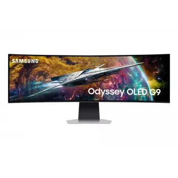 Samsung G95SC kompiuterio monitorius 124,5 cm (49 colių) 5120 x 1440 Dual QHD OLED sidabrinis