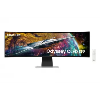 Samsung G95SC kompiuterio monitorius 124,5 cm (49 colių) 5120 x 1440 Dual QHD OLED sidabrinis