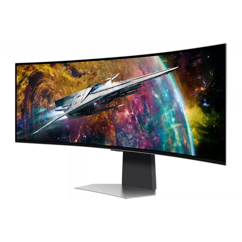 Samsung G95SC kompiuterio monitorius 124,5 cm (49 colių) 5120 x 1440 Dual QHD OLED sidabrinis