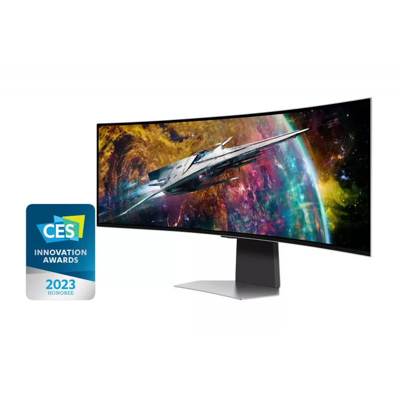 Samsung G95SC kompiuterio monitorius 124,5 cm (49 colių) 5120 x 1440 Dual QHD OLED sidabrinis