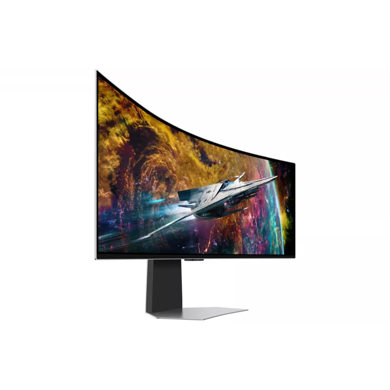 Samsung G95SC kompiuterio monitorius 124,5 cm (49 colių) 5120 x 1440 Dual QHD OLED sidabrinis