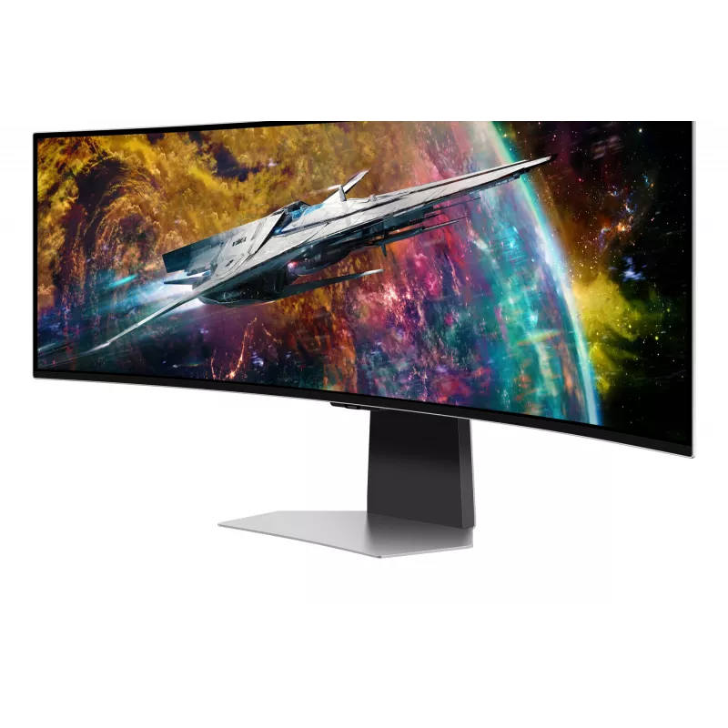 Samsung G95SC kompiuterio monitorius 124,5 cm (49 colių) 5120 x 1440 Dual QHD OLED sidabrinis