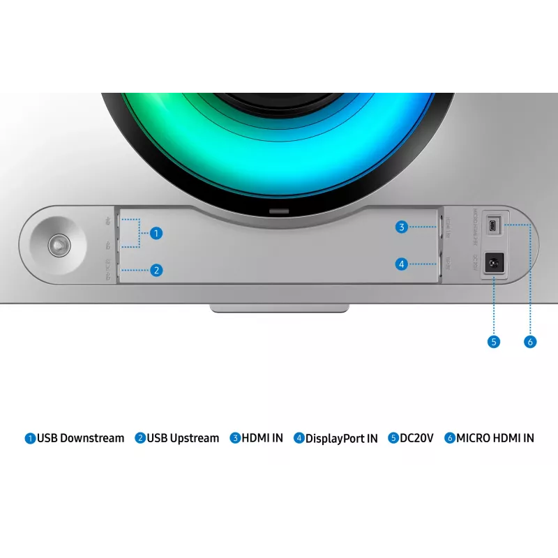 Samsung G95SC kompiuterio monitorius 124,5 cm (49 colių) 5120 x 1440 Dual QHD OLED sidabrinis
