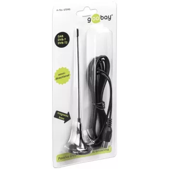 Antena Goobay pasyvi DVB-T2 (HD) mini magnetinė