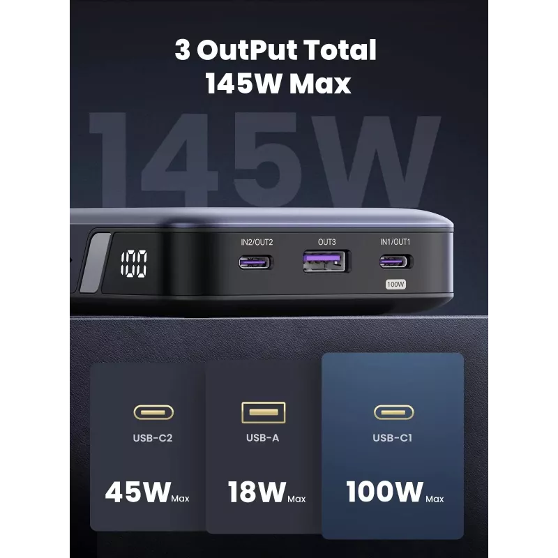 Nešiojama išorinė baterija Ugreen 90597A 25000 mAh